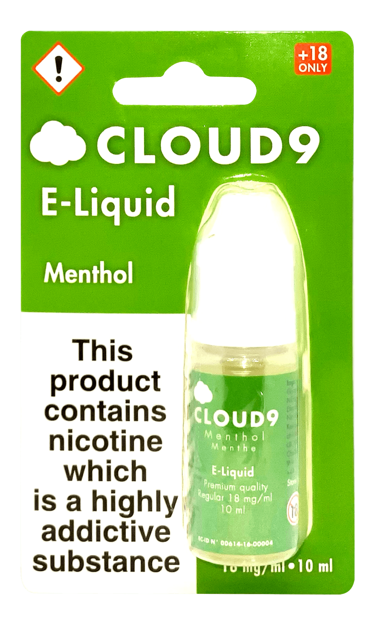 menthol cloud 9 e liquid product shot 2