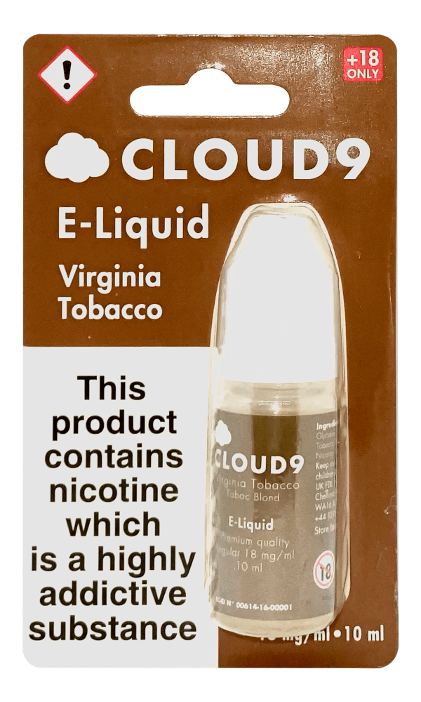 golden virginia tobacco cloud 9 e liquid product shot 1